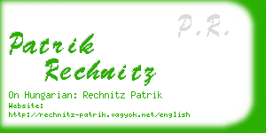 patrik rechnitz business card